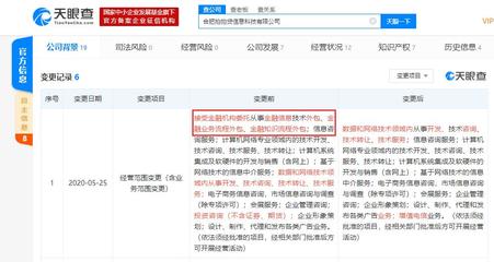 合肥拍拍貸信息科技經營范圍調整，金融業務流程外包等業務被移除